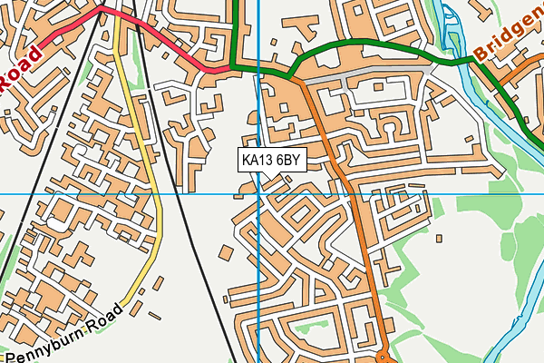KA13 6BY map - OS VectorMap District (Ordnance Survey) KA13 6BY map - OS VectorMap District (Ordnance Survey)