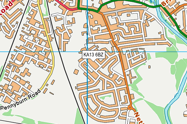 KA13 6BZ map - OS VectorMap District (Ordnance Survey) KA13 6BZ map - OS VectorMap District (Ordnance Survey)