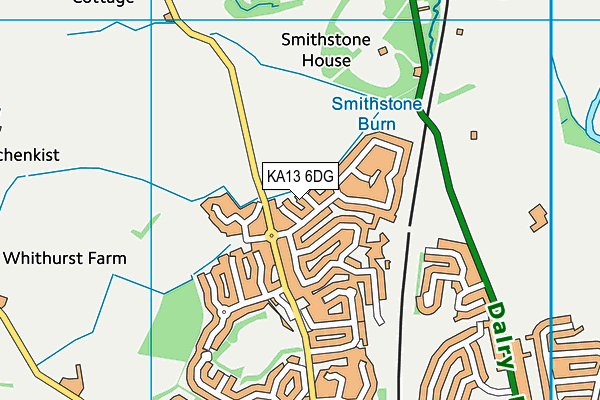 KA13 6DG map - OS VectorMap District (Ordnance Survey)