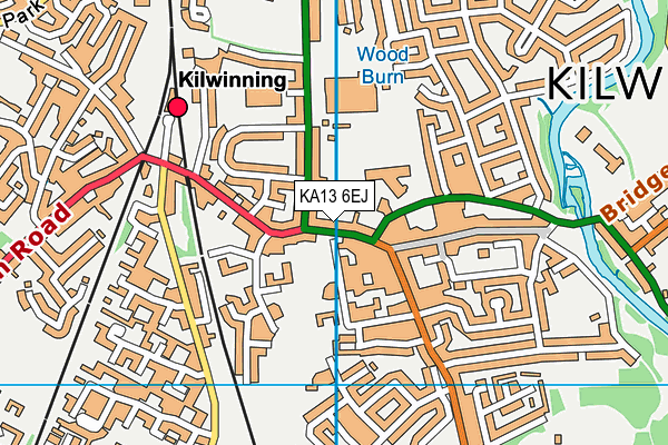 KA13 6EJ map - OS VectorMap District (Ordnance Survey) KA13 6EJ map - OS VectorMap District (Ordnance Survey)