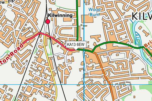 KA13 6EW map - OS VectorMap District (Ordnance Survey) KA13 6EW map - OS VectorMap District (Ordnance Survey)