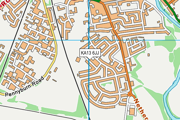 KA13 6JJ map - OS VectorMap District (Ordnance Survey) KA13 6JJ map - OS VectorMap District (Ordnance Survey)