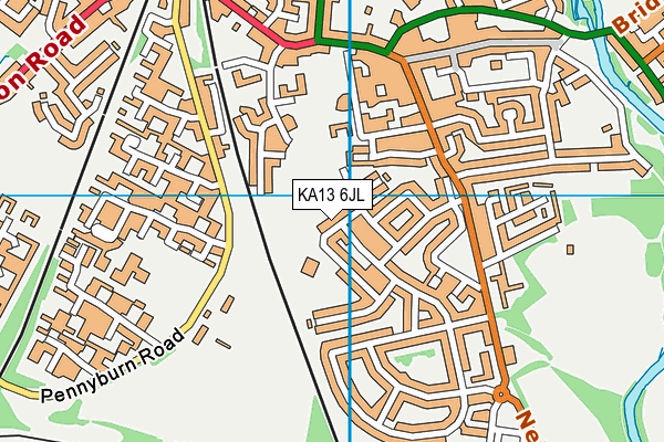 KA13 6JL map - OS VectorMap District (Ordnance Survey) KA13 6JL map - OS VectorMap District (Ordnance Survey)