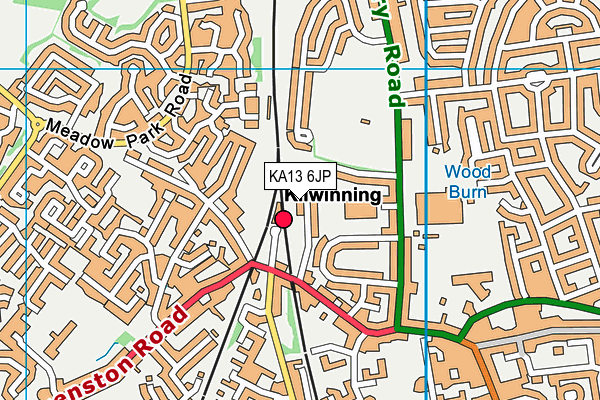 KA13 6JP map - OS VectorMap District (Ordnance Survey) KA13 6JP map - OS VectorMap District (Ordnance Survey)