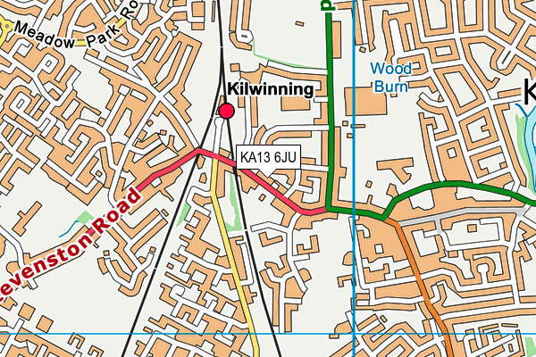 KA13 6JU map - OS VectorMap District (Ordnance Survey)