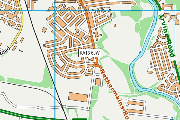 KA13 6JW map - OS VectorMap District (Ordnance Survey) KA13 6JW map - OS VectorMap District (Ordnance Survey)
