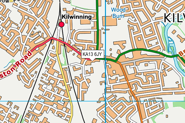 KA13 6JY map - OS VectorMap District (Ordnance Survey)