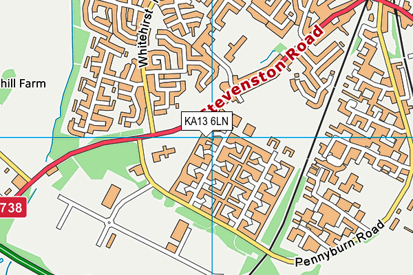 KA13 6LN map - OS VectorMap District (Ordnance Survey)
