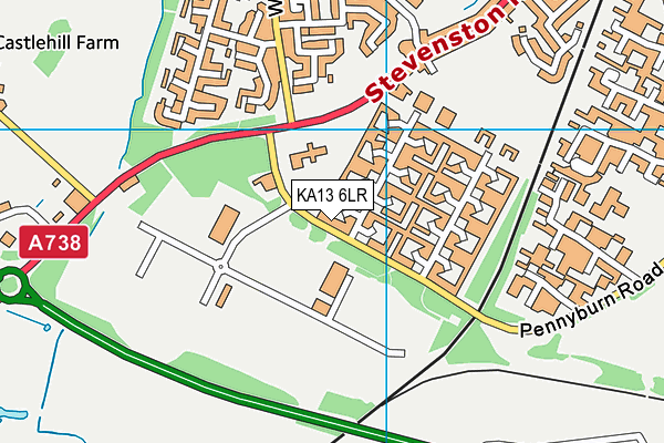 KA13 6LR map - OS VectorMap District (Ordnance Survey)
