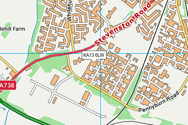 KA13 6LW map - OS VectorMap District (Ordnance Survey) KA13 6LW map - OS VectorMap District (Ordnance Survey)
