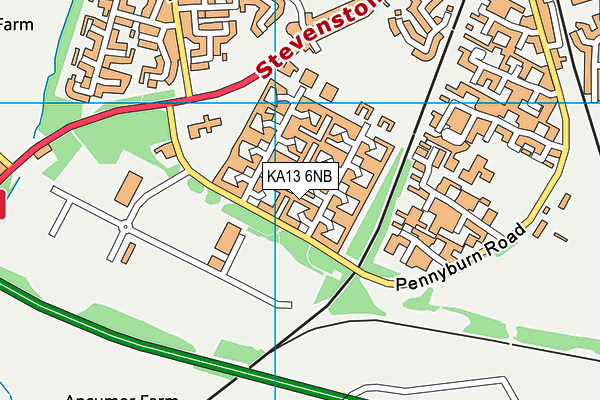 KA13 6NB map - OS VectorMap District (Ordnance Survey) KA13 6NB map - OS VectorMap District (Ordnance Survey)