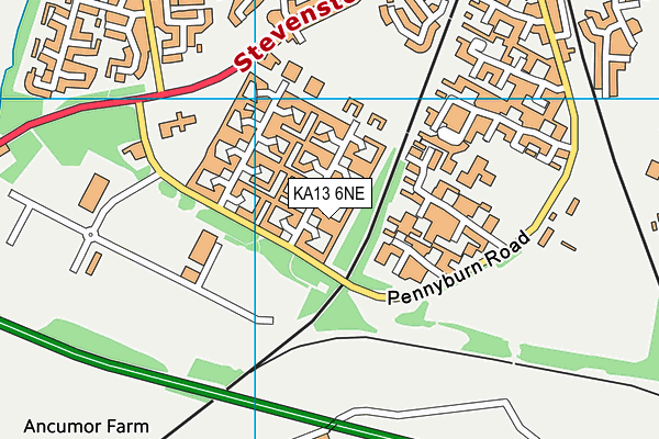 KA13 6NE map - OS VectorMap District (Ordnance Survey) KA13 6NE map - OS VectorMap District (Ordnance Survey)