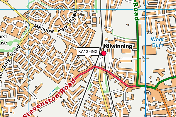 KA13 6NX map - OS VectorMap District (Ordnance Survey) KA13 6NX map - OS VectorMap District (Ordnance Survey)