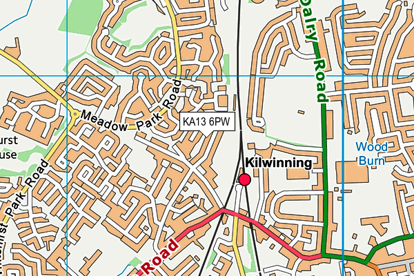 KA13 6PW map - OS VectorMap District (Ordnance Survey)
