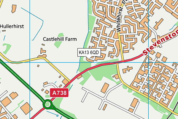 KA13 6QD map - OS VectorMap District (Ordnance Survey)