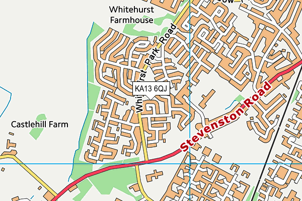 KA13 6QJ map - OS VectorMap District (Ordnance Survey) KA13 6QJ map - OS VectorMap District (Ordnance Survey)
