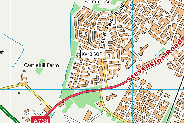 KA13 6QP map - OS VectorMap District (Ordnance Survey) KA13 6QP map - OS VectorMap District (Ordnance Survey)