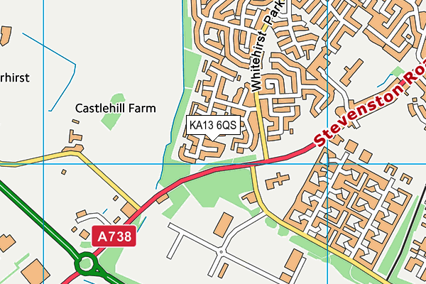 KA13 6QS map - OS VectorMap District (Ordnance Survey) KA13 6QS map - OS VectorMap District (Ordnance Survey)