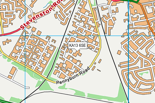 KA13 6SE map - OS VectorMap District (Ordnance Survey) KA13 6SE map - OS VectorMap District (Ordnance Survey)