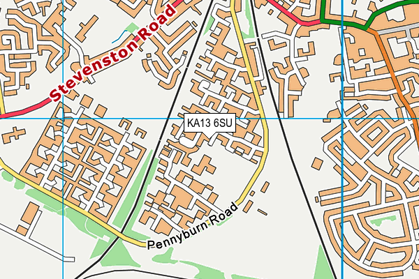 KA13 6SU map - OS VectorMap District (Ordnance Survey) KA13 6SU map - OS VectorMap District (Ordnance Survey)