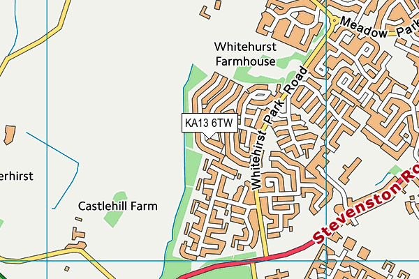 KA13 6TW map - OS VectorMap District (Ordnance Survey)