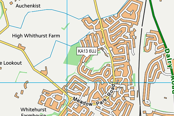 KA13 6UJ map - OS VectorMap District (Ordnance Survey) KA13 6UJ map - OS VectorMap District (Ordnance Survey)