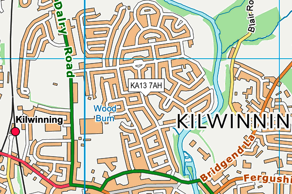 KA13 7AH map - OS VectorMap District (Ordnance Survey) KA13 7AH map - OS VectorMap District (Ordnance Survey)