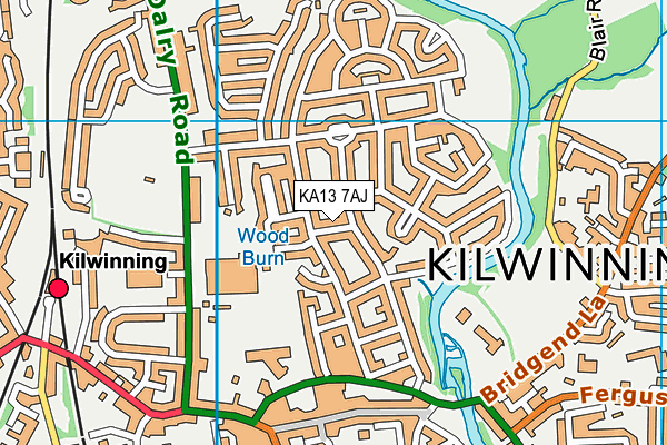 KA13 7AJ map - OS VectorMap District (Ordnance Survey) KA13 7AJ map - OS VectorMap District (Ordnance Survey)