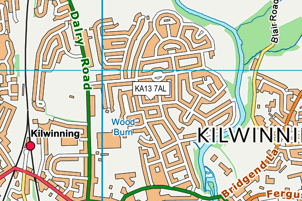 KA13 7AL map - OS VectorMap District (Ordnance Survey) KA13 7AL map - OS VectorMap District (Ordnance Survey)