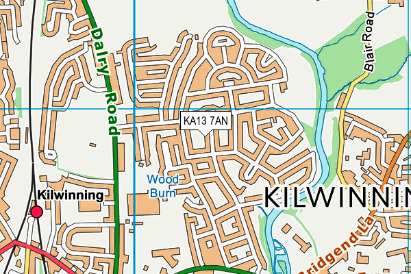 KA13 7AN map - OS VectorMap District (Ordnance Survey) KA13 7AN map - OS VectorMap District (Ordnance Survey)