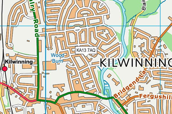 KA13 7AQ map - OS VectorMap District (Ordnance Survey) KA13 7AQ map - OS VectorMap District (Ordnance Survey)