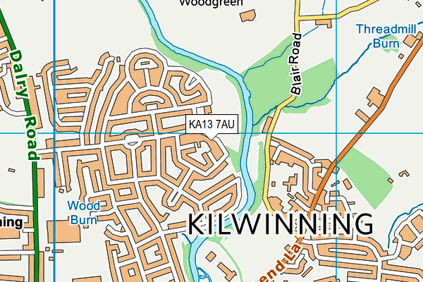 KA13 7AU map - OS VectorMap District (Ordnance Survey) KA13 7AU map - OS VectorMap District (Ordnance Survey)