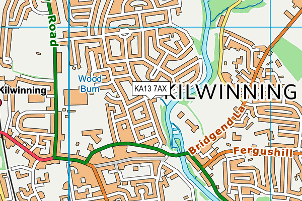 KA13 7AX map - OS VectorMap District (Ordnance Survey) KA13 7AX map - OS VectorMap District (Ordnance Survey)