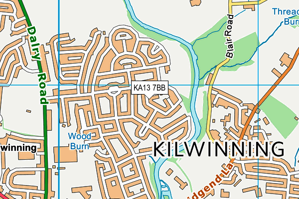 KA13 7BB map - OS VectorMap District (Ordnance Survey)
