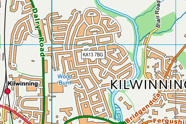 KA13 7BG map - OS VectorMap District (Ordnance Survey) KA13 7BG map - OS VectorMap District (Ordnance Survey)