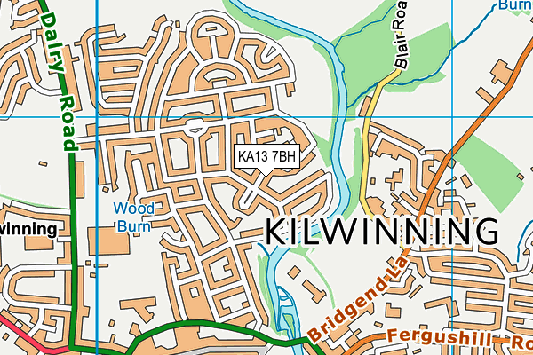KA13 7BH map - OS VectorMap District (Ordnance Survey) KA13 7BH map - OS VectorMap District (Ordnance Survey)