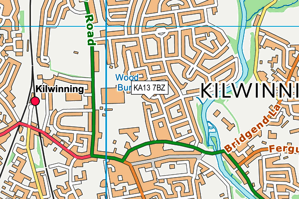 KA13 7BZ map - OS VectorMap District (Ordnance Survey) KA13 7BZ map - OS VectorMap District (Ordnance Survey)