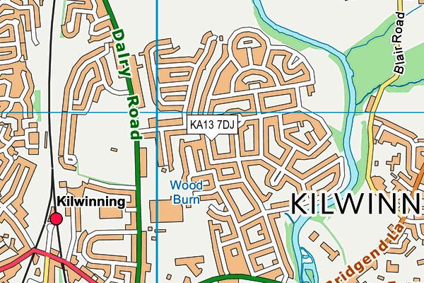 KA13 7DJ map - OS VectorMap District (Ordnance Survey) KA13 7DJ map - OS VectorMap District (Ordnance Survey)
