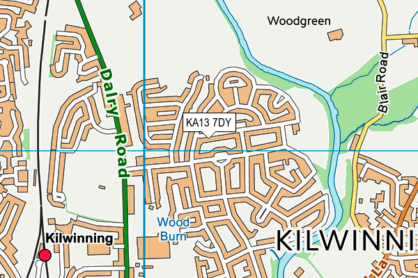 KA13 7DY map - OS VectorMap District (Ordnance Survey) KA13 7DY map - OS VectorMap District (Ordnance Survey)
