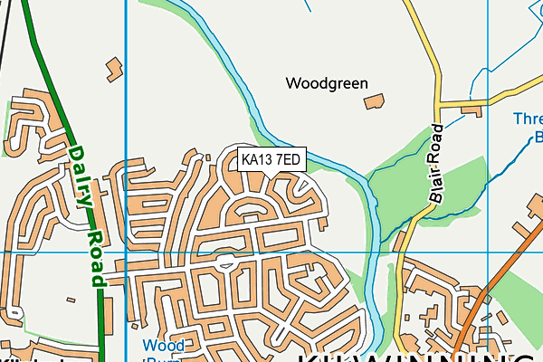 KA13 7ED map - OS VectorMap District (Ordnance Survey) KA13 7ED map - OS VectorMap District (Ordnance Survey)