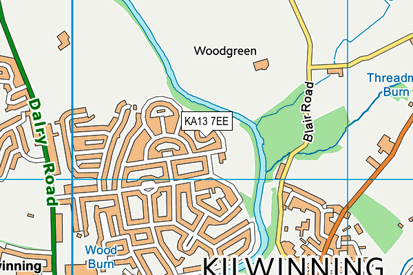 KA13 7EE map - OS VectorMap District (Ordnance Survey) KA13 7EE map - OS VectorMap District (Ordnance Survey)