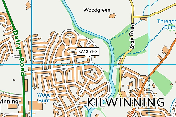 KA13 7EG map - OS VectorMap District (Ordnance Survey) KA13 7EG map - OS VectorMap District (Ordnance Survey)