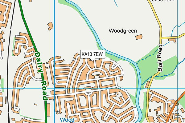 KA13 7EW map - OS VectorMap District (Ordnance Survey) KA13 7EW map - OS VectorMap District (Ordnance Survey)