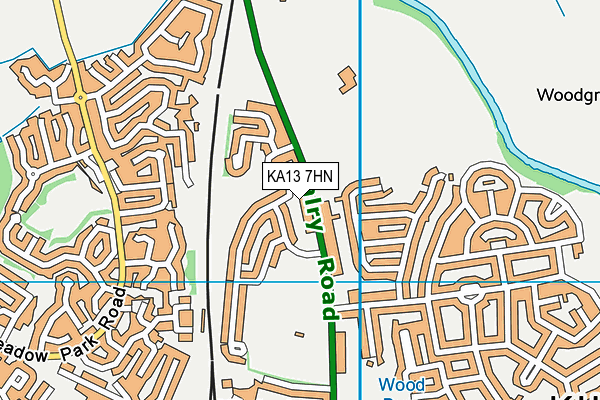 KA13 7HN map - OS VectorMap District (Ordnance Survey) KA13 7HN map - OS VectorMap District (Ordnance Survey)