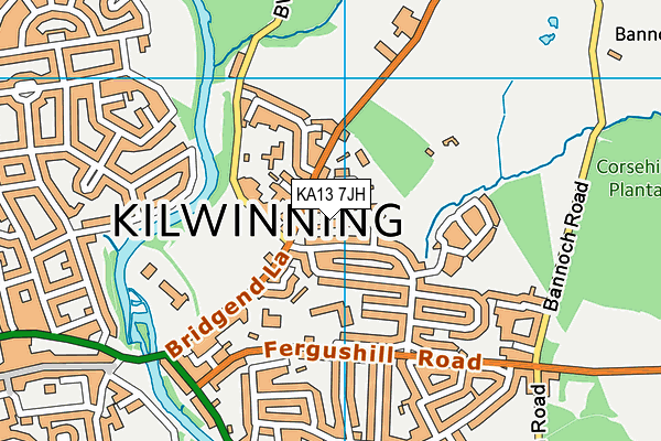 KA13 7JH map - OS VectorMap District (Ordnance Survey) KA13 7JH map - OS VectorMap District (Ordnance Survey)