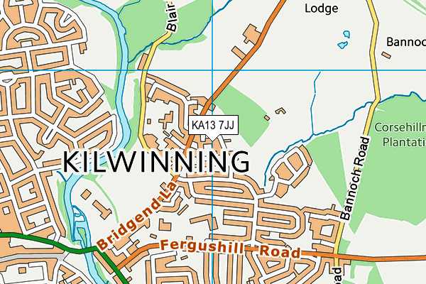 KA13 7JJ map - OS VectorMap District (Ordnance Survey)