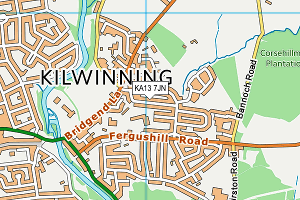 KA13 7JN map - OS VectorMap District (Ordnance Survey)