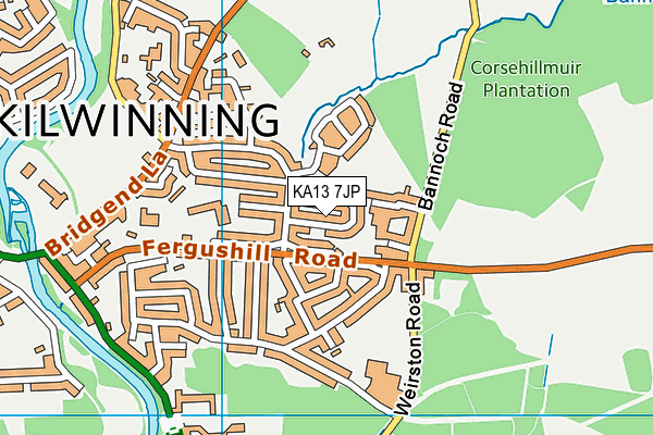 KA13 7JP map - OS VectorMap District (Ordnance Survey) KA13 7JP map - OS VectorMap District (Ordnance Survey)