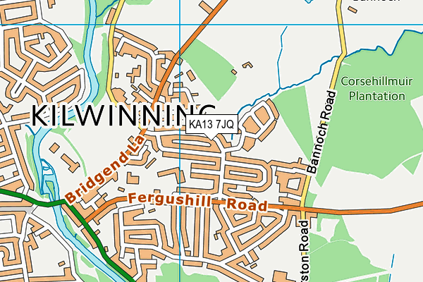 KA13 7JQ map - OS VectorMap District (Ordnance Survey) KA13 7JQ map - OS VectorMap District (Ordnance Survey)