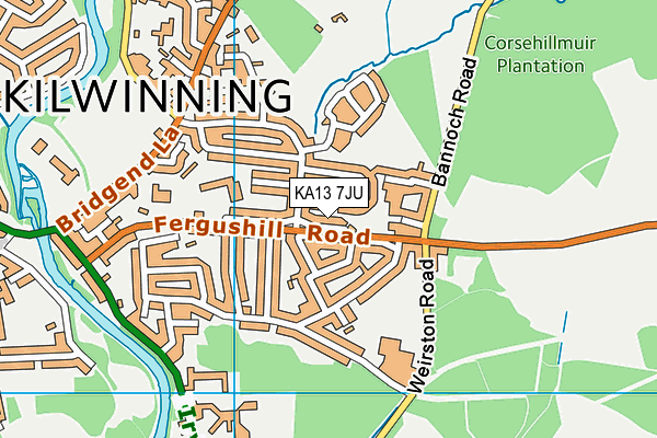 KA13 7JU map - OS VectorMap District (Ordnance Survey) KA13 7JU map - OS VectorMap District (Ordnance Survey)